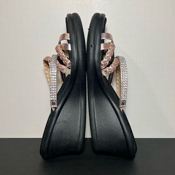 Womens SKECHERS Rumblers Wild Child Rhinestone Wedge Sandals / Size 8 - Picture 6 of 8